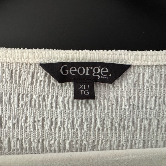 George Cream Textured Women's Blouse - Picture 2 of 5